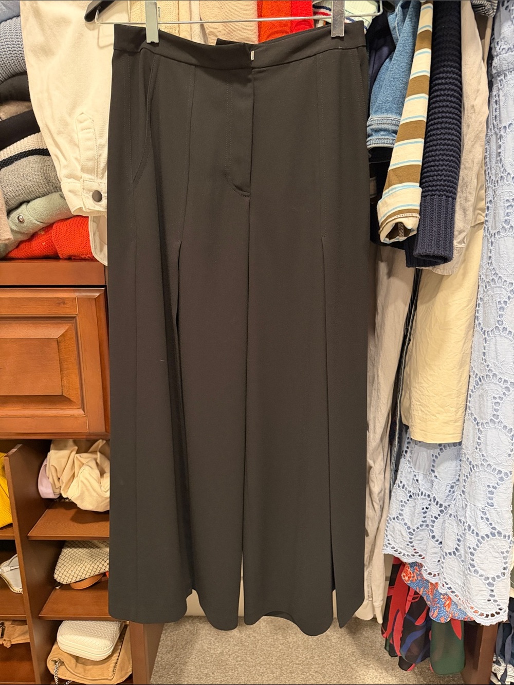 Alexander Wang Black Wide-Leg Cropped Culottes